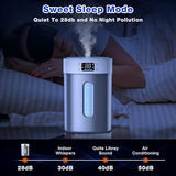 Load image into Gallery viewer, 4L Ultrasonic Cool Mist Humidifier with 304 Stainless Steel Tank, Auto Humidity Control, Night Light, and Timer - For Large Rooms and Baby