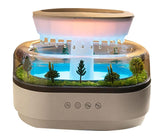 Load image into Gallery viewer, Plastic Musical Rain Drops Aroma Diffuser Humidifier for Home (with Inbuilt Soothing Music, Multi-Colour LED, 6 Inches Height, 250ml Tank) - White