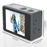 Load image into Gallery viewer, 5K 4K 60FPS Action Camera Anti-shake WIFI Sports DV Cam Dual Screen Outdoor Cycling Camera 170° Wide Angle with Remote Control