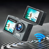 Load image into Gallery viewer, 5K 4K 60FPS Action Camera Anti-shake WIFI Sports DV Cam Dual Screen Outdoor Cycling Camera 170° Wide Angle with Remote Control